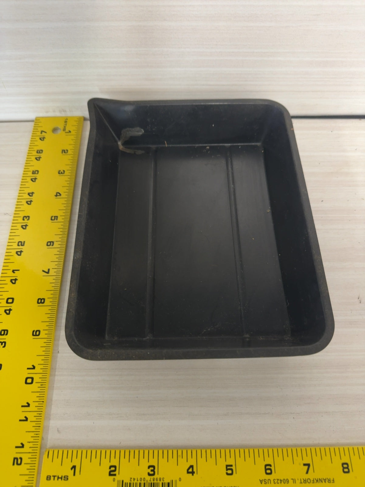 Vintage Black Hard Rubber Darkroom Developing Tray with Pour Spout