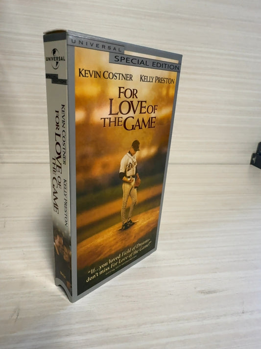 For Love Of The Game Movie VHS Tape Kevin Costner Kelly Preston John C. Reilly