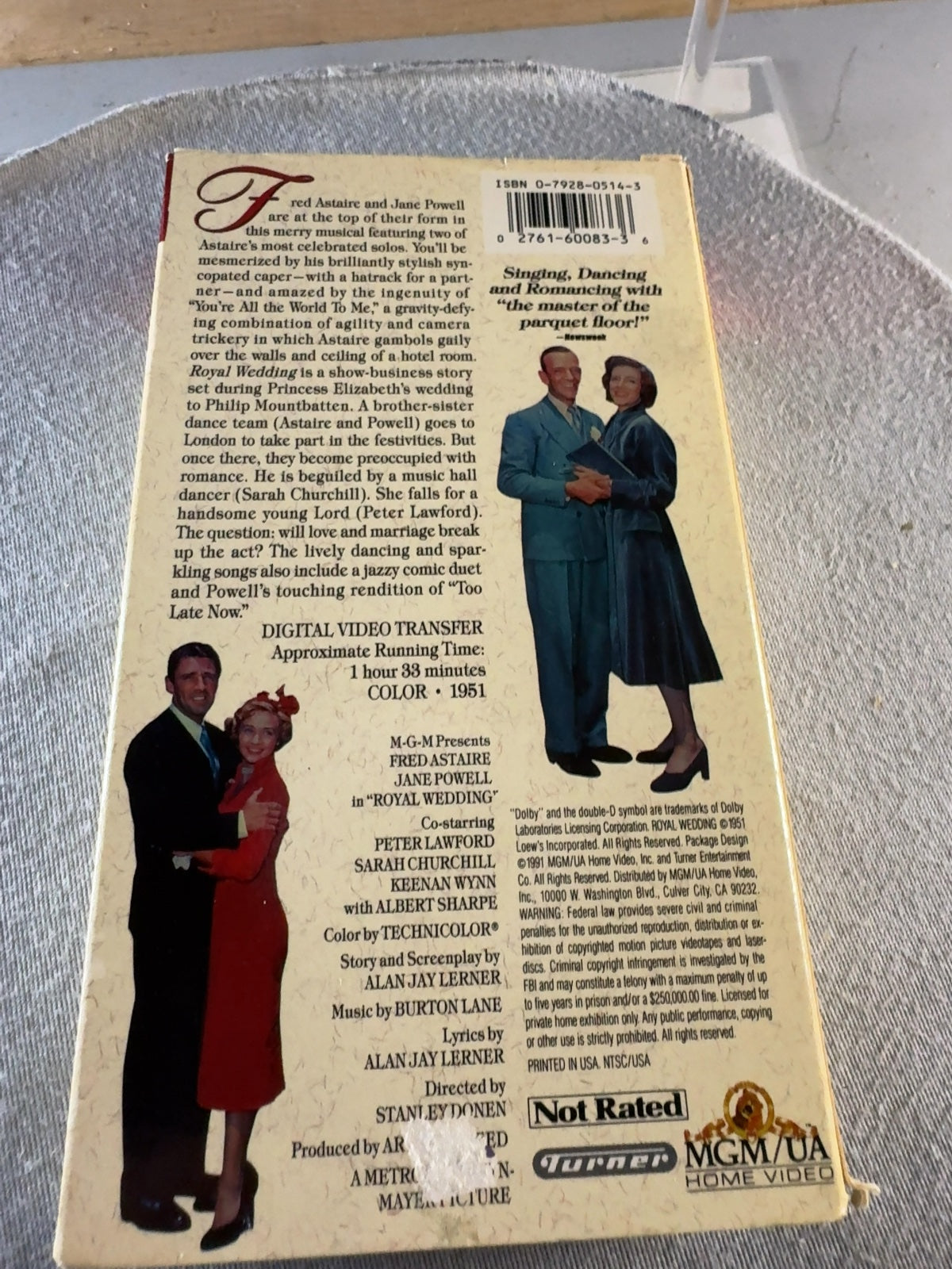 Royal Wedding (VHS, 1951) Fred Astaire Jane Powell MGM Very Good