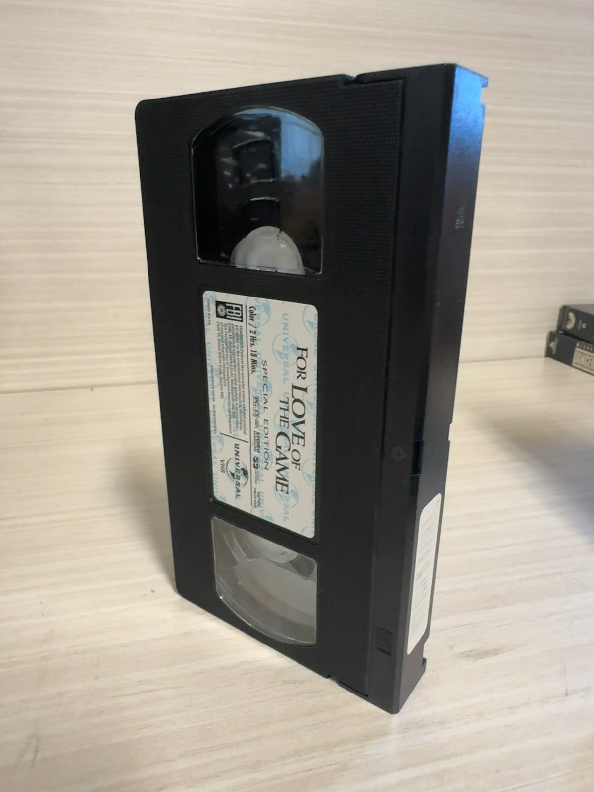 For Love Of The Game Movie VHS Tape Kevin Costner Kelly Preston John C. Reilly