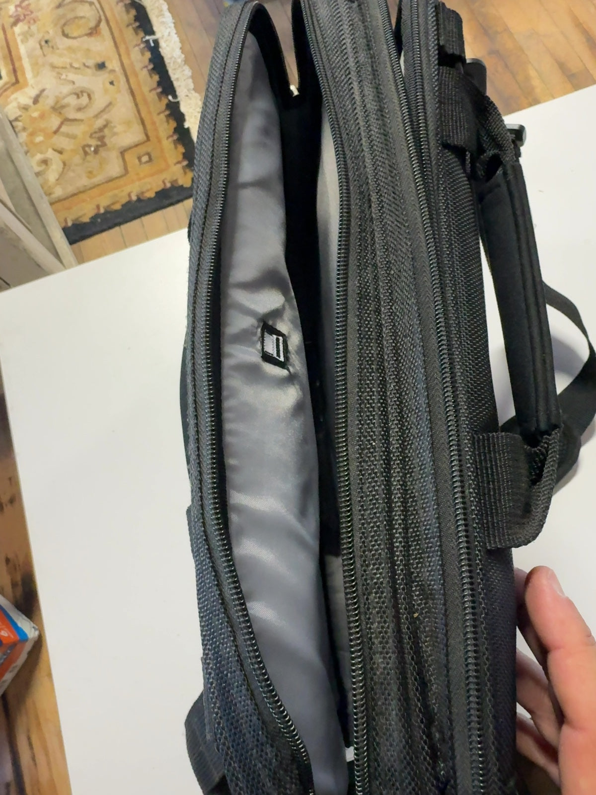 Tuari Laptop Bag Black Two Compartment 16" with Shoulder Strap