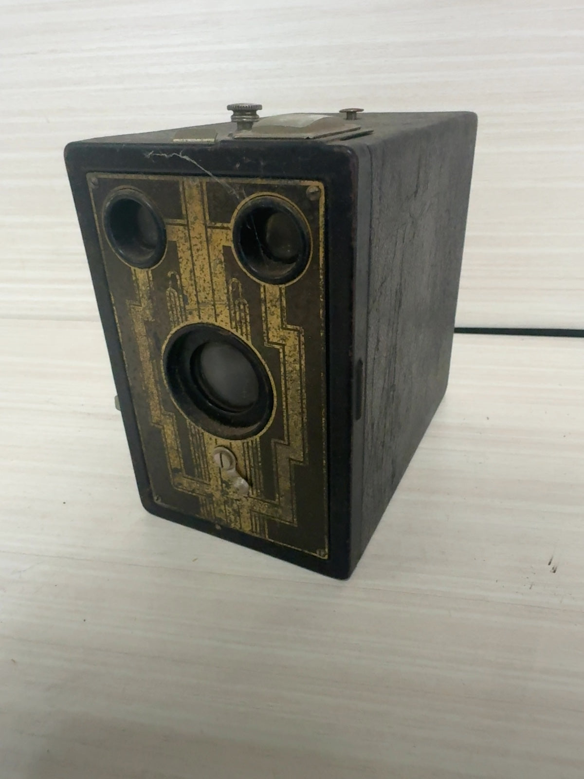 Kodak Brownie Six-20 Box Camera Art Deco Front Vintage For Parts/Repair