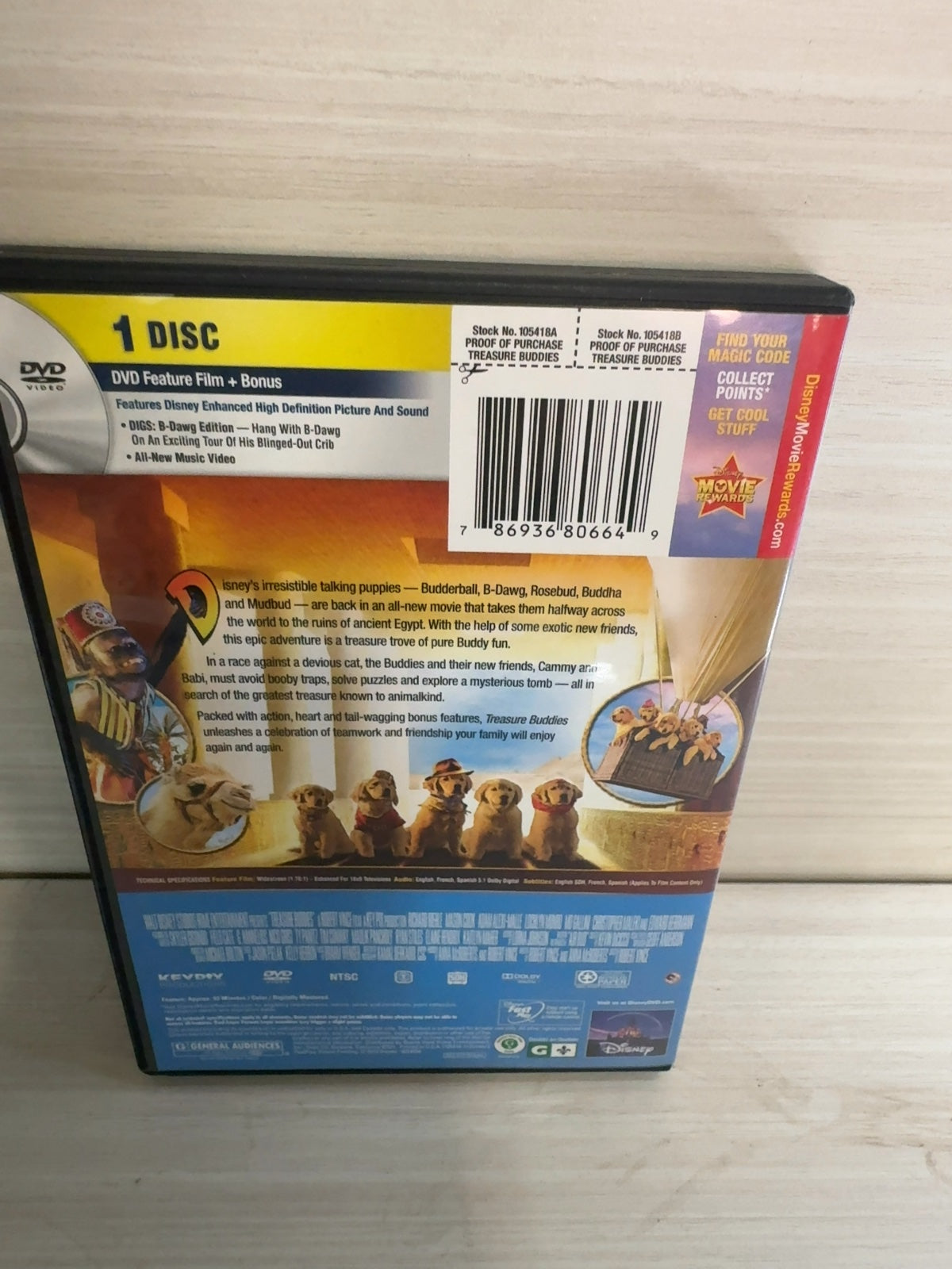 Treasure Buddies (DVD, 2012) Very Good Zeke Falcone Abigail Breslin