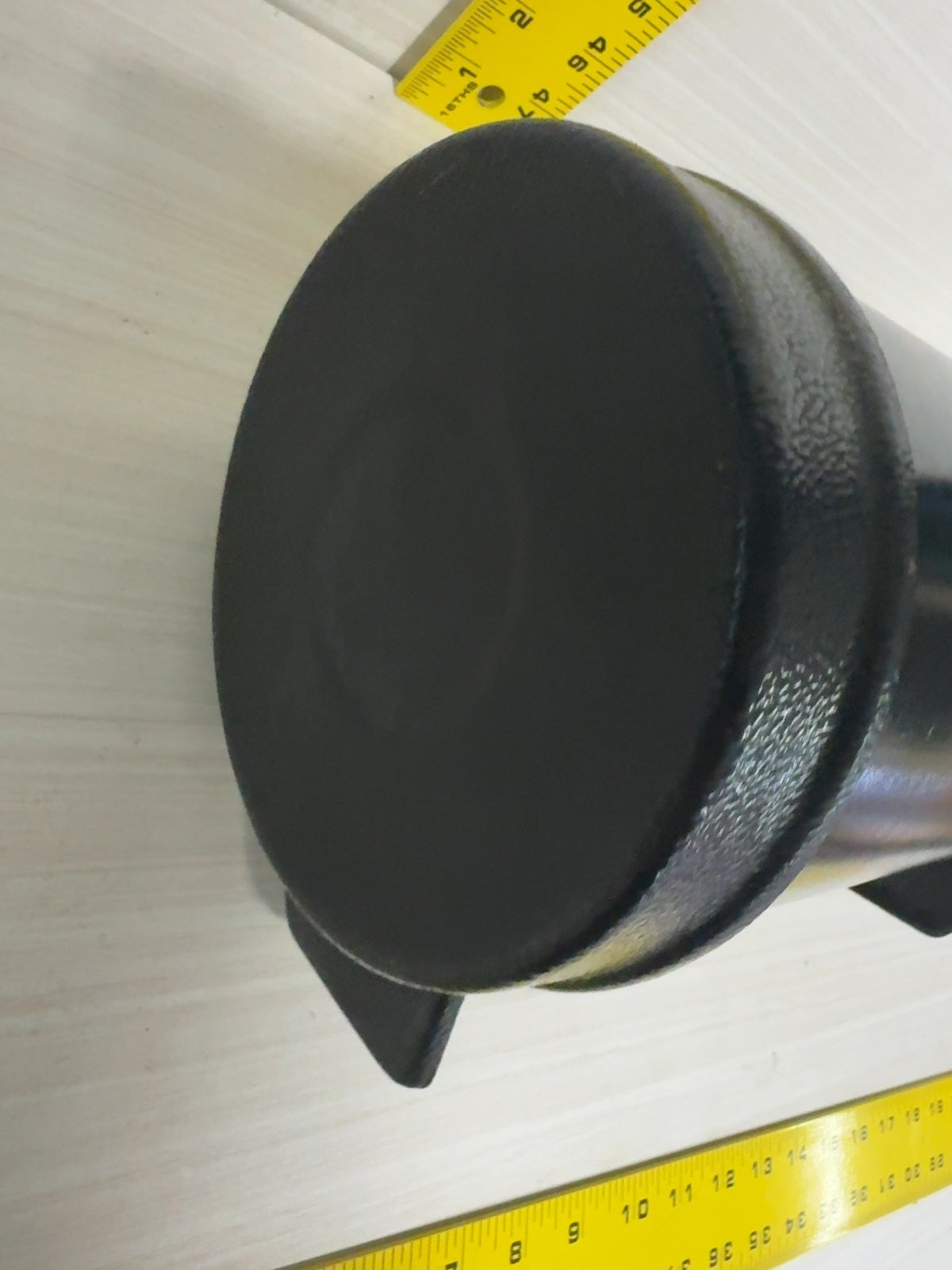 Vintage Black Cylindrical Film Developing Tank with Pour Spout Lid, Made in Canada