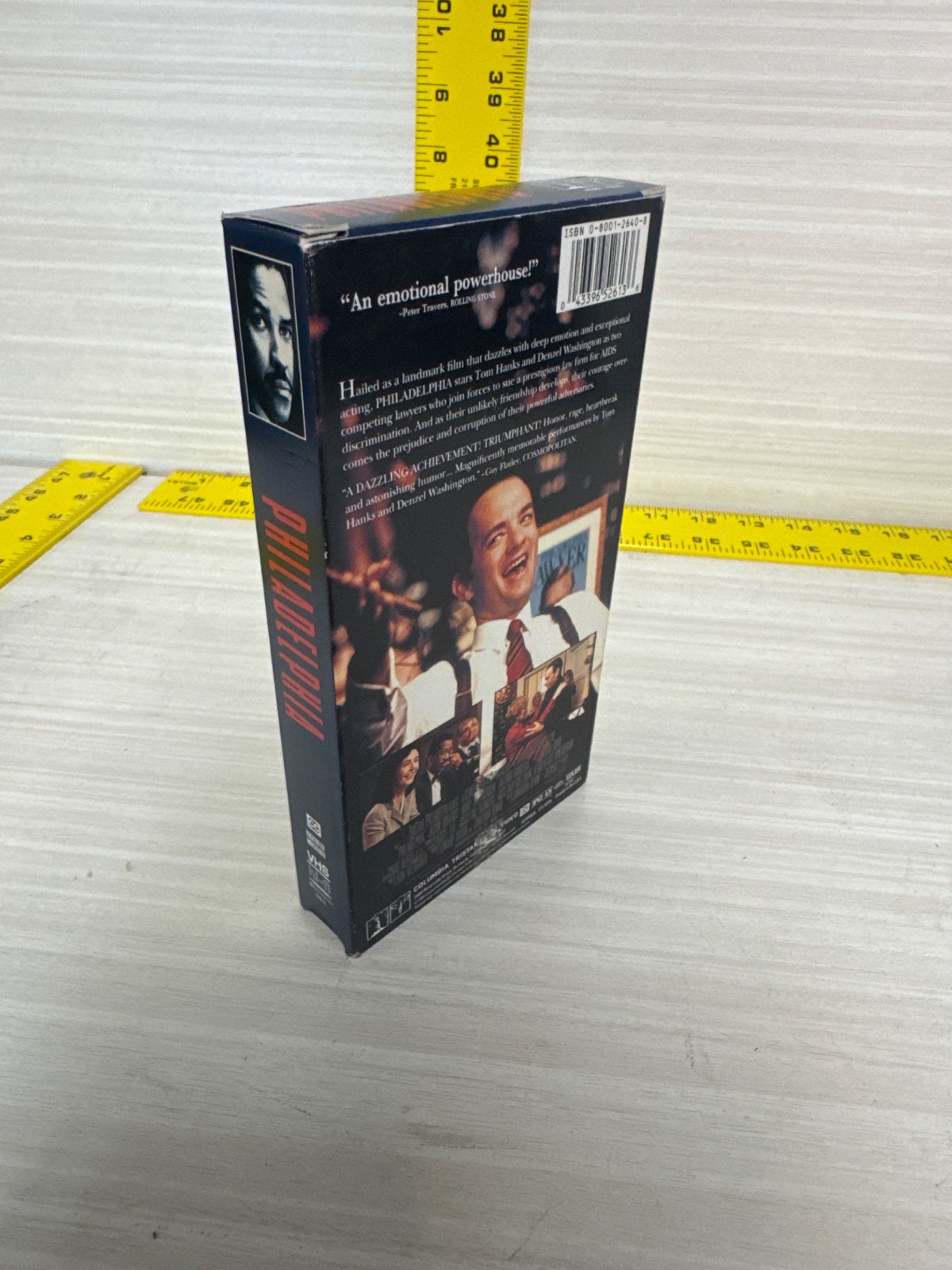 Philadelphia (VHS, 1993) Tom Hanks Columbia TriStar Home Video Very Good