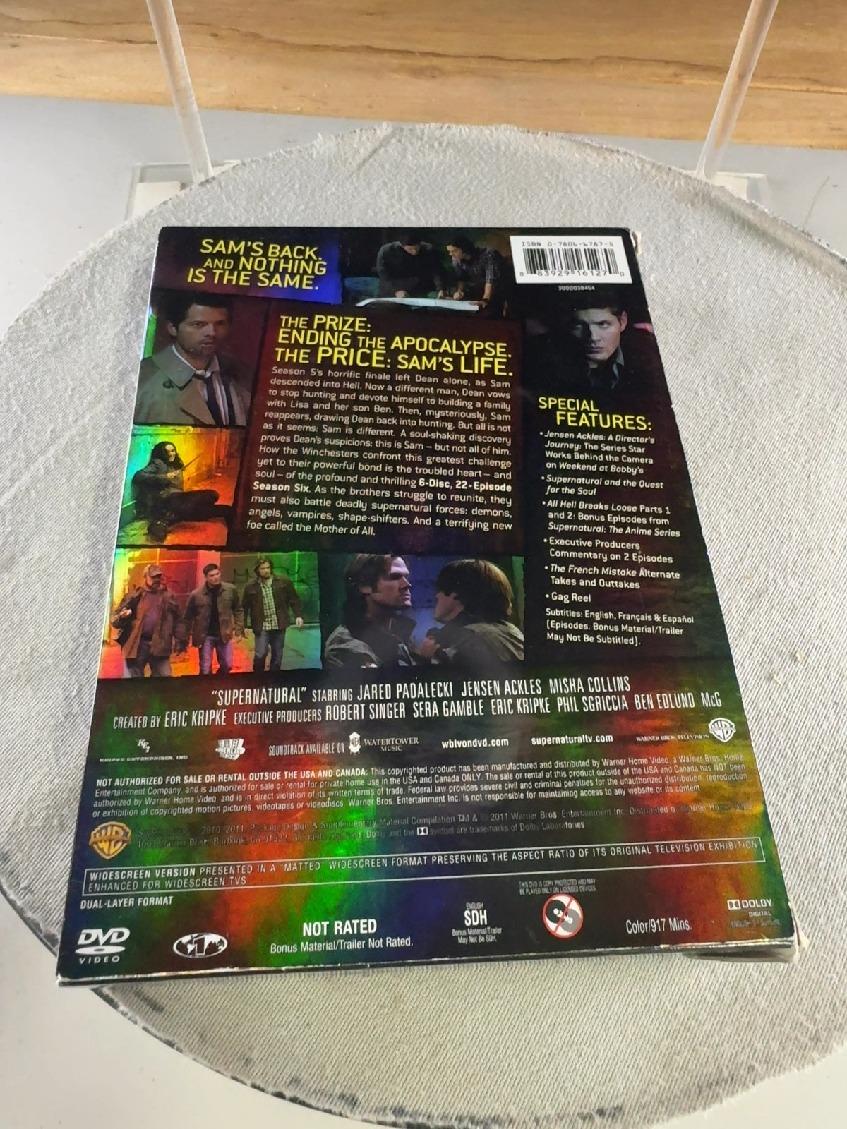 Supernatural (DVD, 2011) Season 6 Very Good Jared Padalecki Warner Bros.