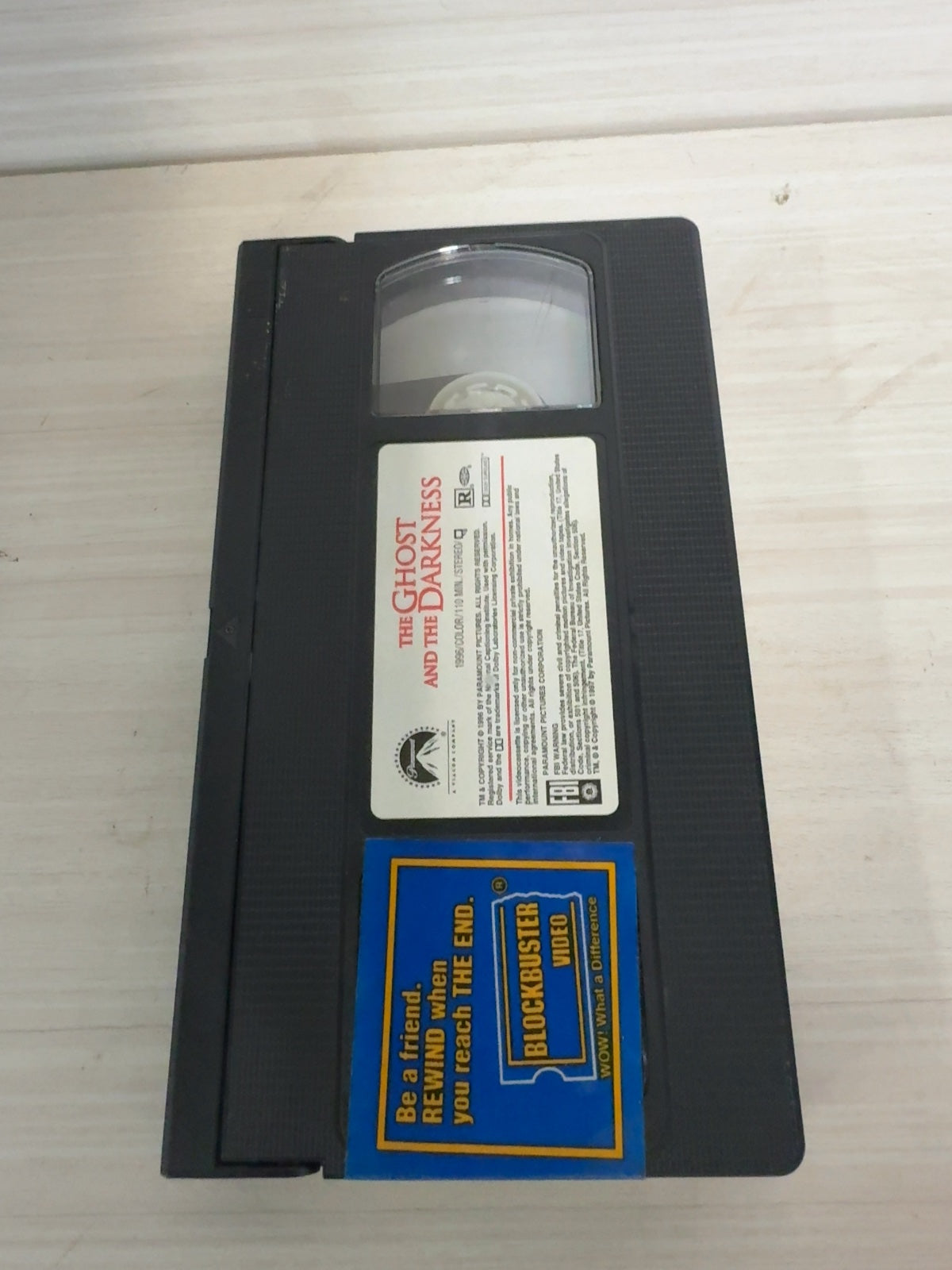 The Ghost and the Darkness VHS 1996 Michael Douglas Val Kilmer ex-rental