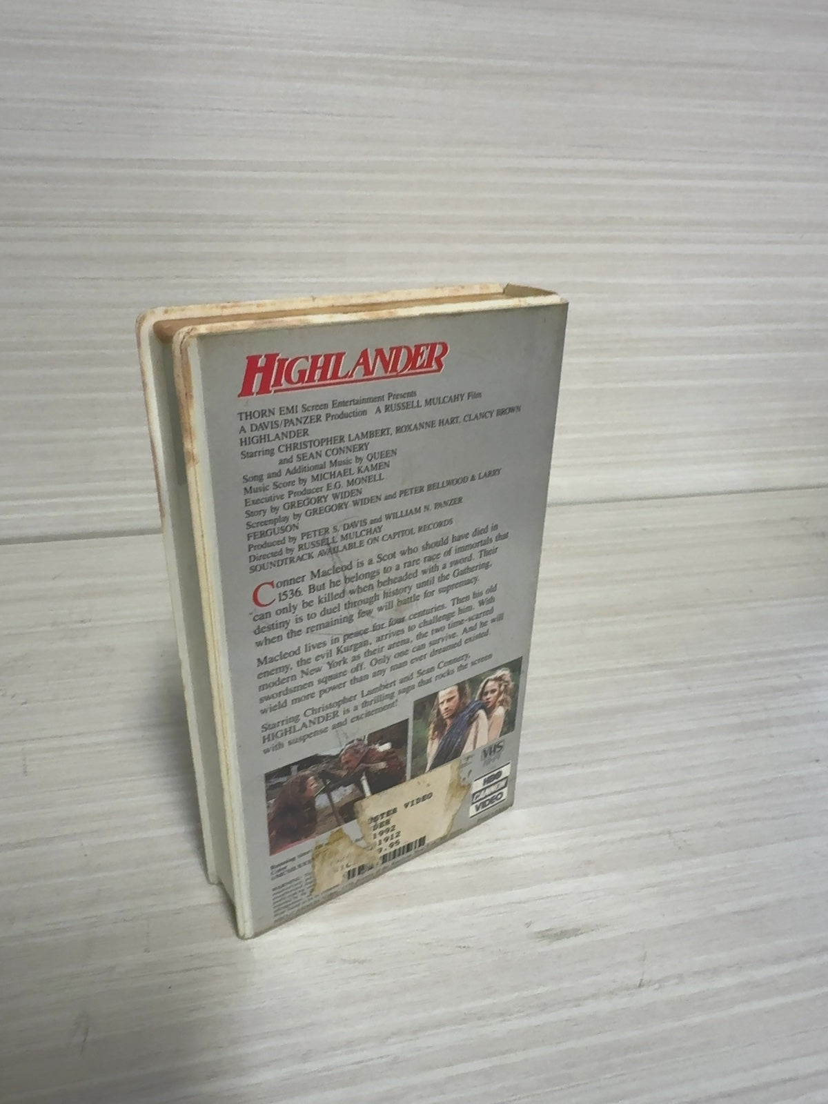 Highlander (VHS, 1986) Christopher Lambert HBO Cannon Video Very Good