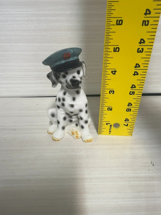 Young's Resin Dalmatian Puppy Figurine with Police Hat Cap