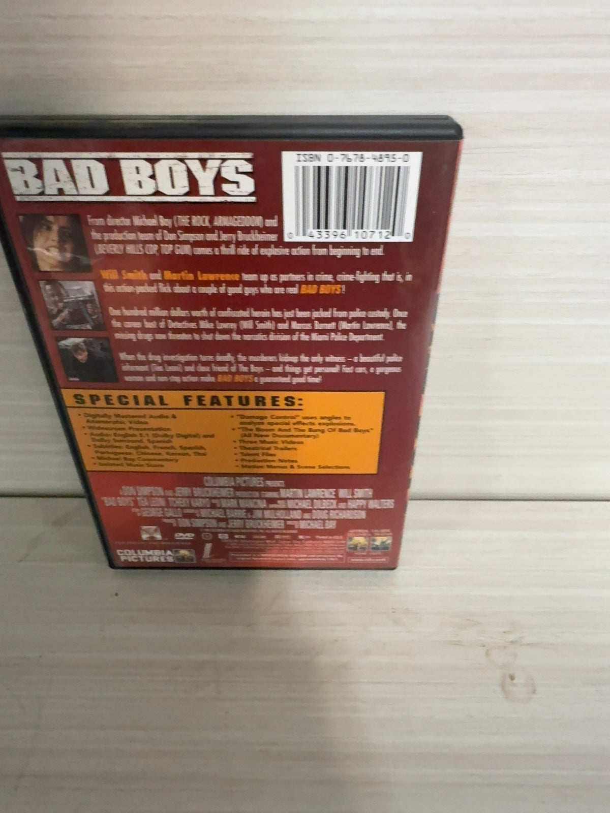 Bad Boys (DVD, 1995) Special Edition Very Good Will Smith Sony Pictures