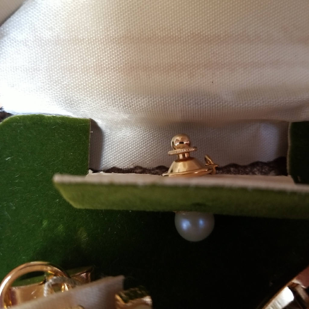 Elegant Pearl and Gold Clip Earrings Set in Original Box