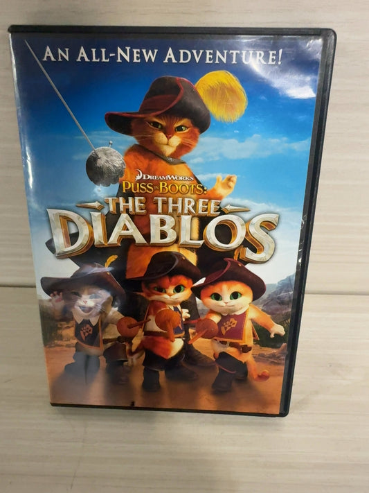 Puss in Boots: The Three Diablos (DVD, 2012) Very Good Antonio Banderas