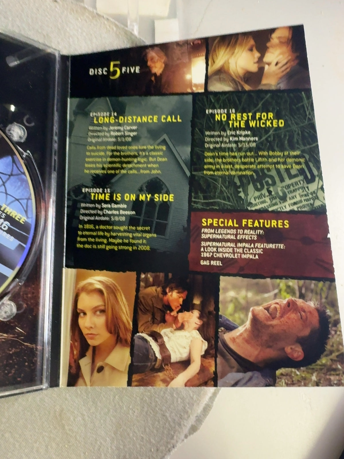 Supernatural (DVD, 2008) The Complete Third Season Very Good Jared Padalecki