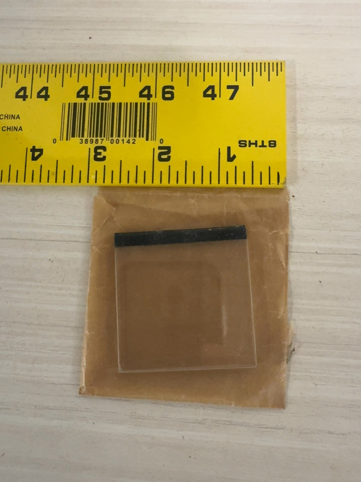 Square Cover Glass Plate with Taped Edge in Paper Sleeve