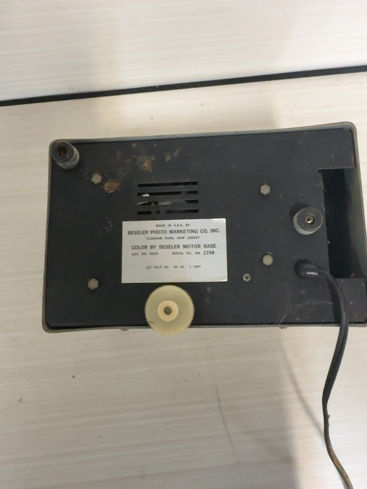 Beseler Color Motor Base 8920 Darkroom Drum Agitator - Tested