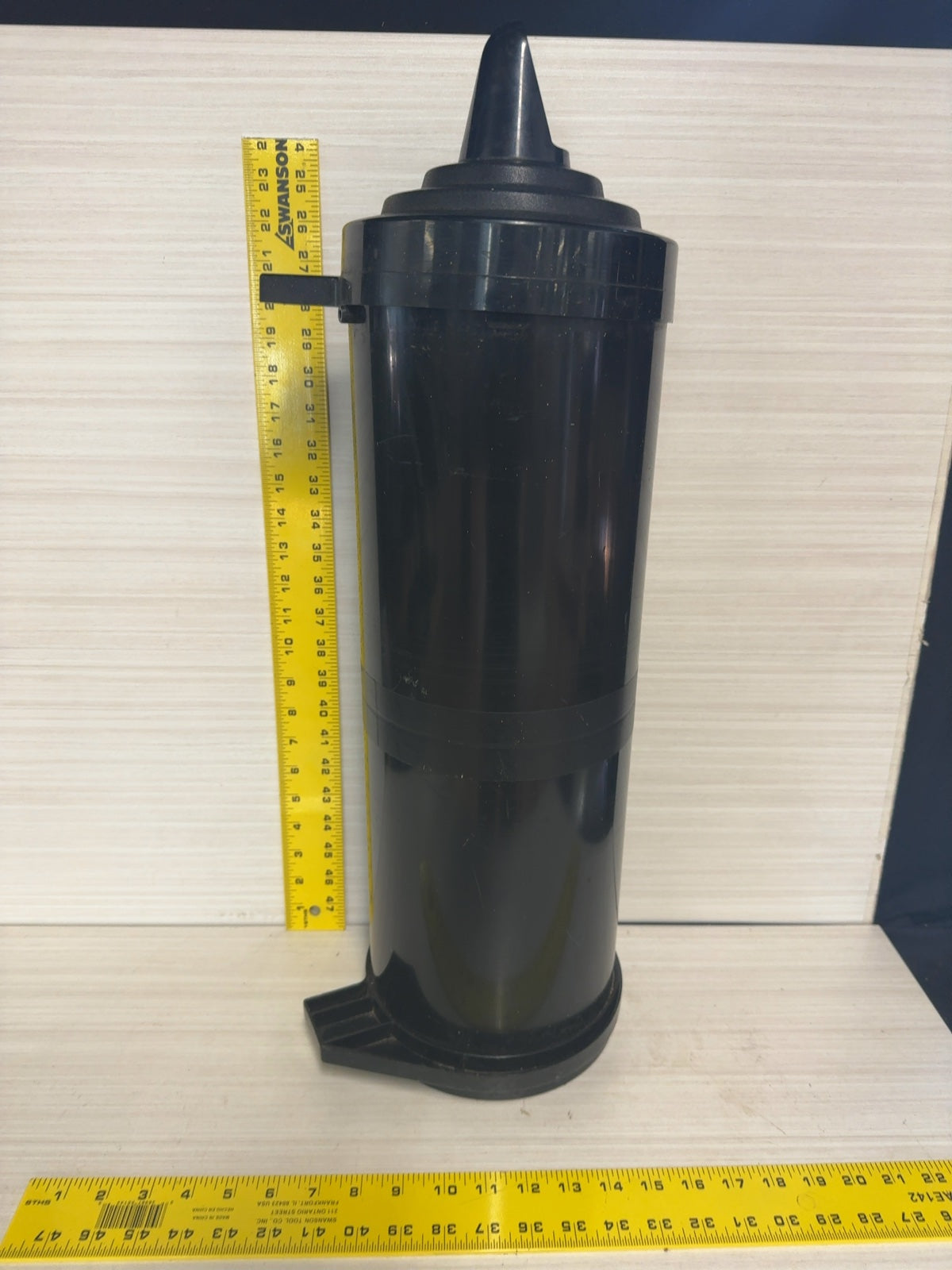 Large Black Plastic Darkroom Print / Film Washer Developing Tank with Lid