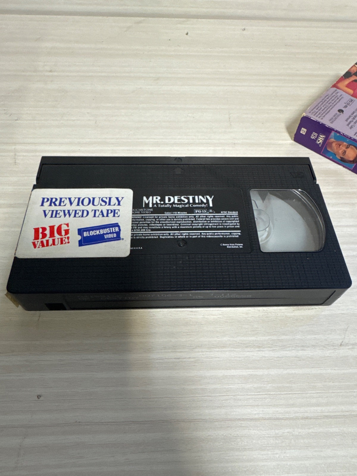 Mr. Destiny (VHS, 1990) James Belushi Touchstone Home Video Acceptable