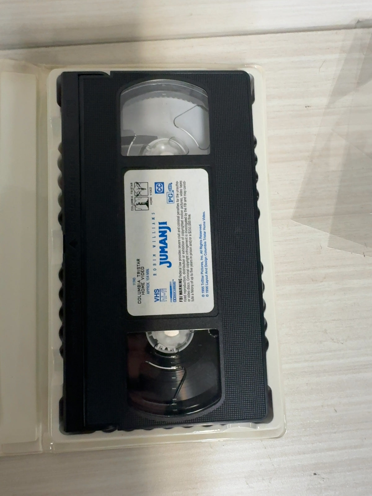Jumanji (VHS, 1996) Robin Williams Sony Pictures Entertainment Very Good