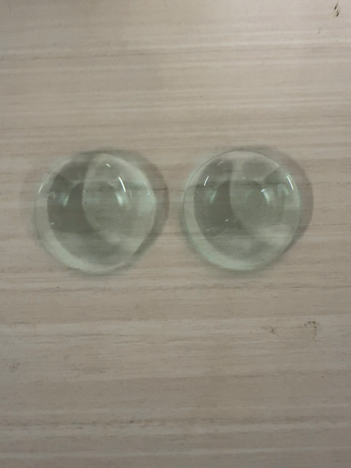 Edmund Scientific Condensing Lens 2-3/8 in Dia 3 in FL Stock No. 1077 Pair