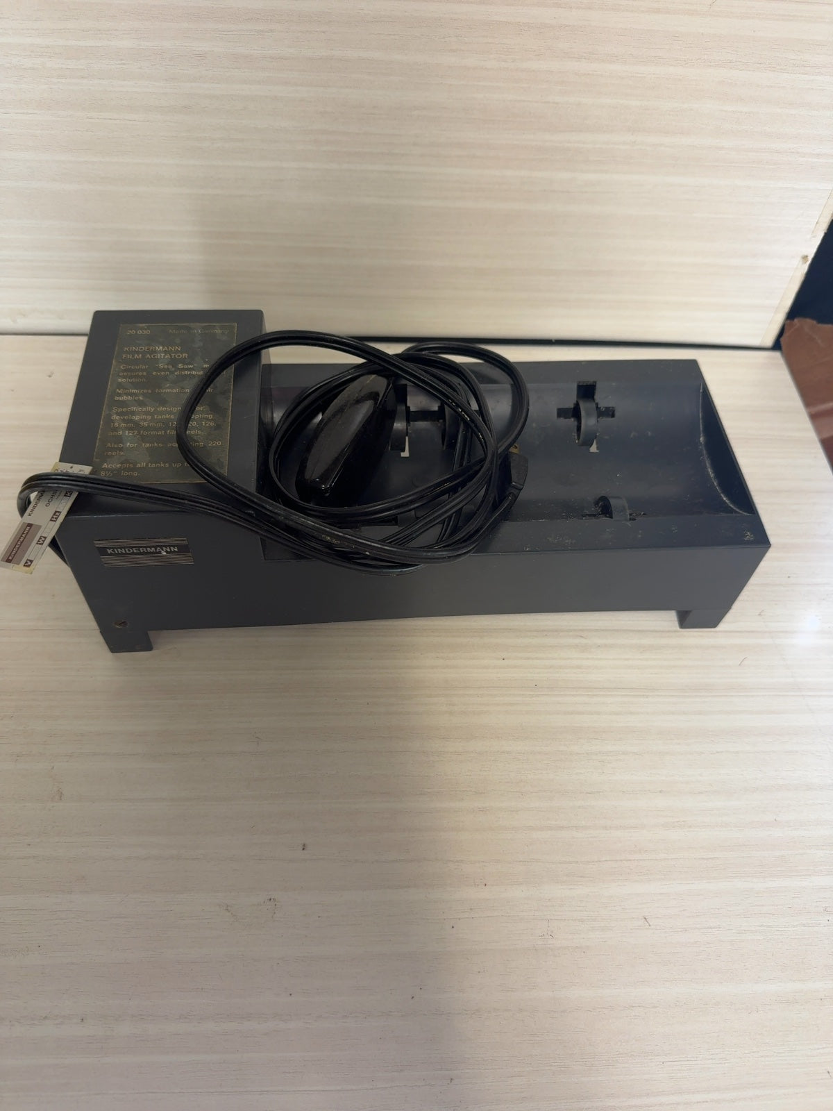 Kindermann Film Agitator 20030 Darkroom Developing Tank Agitator w/ Box - Germany