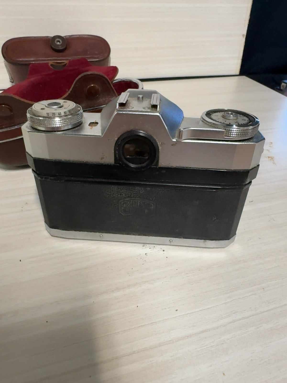 Zeiss Ikon Contaflex 35mm SLR Film Camera w/ Tessar 2.8/50 Lens & Case