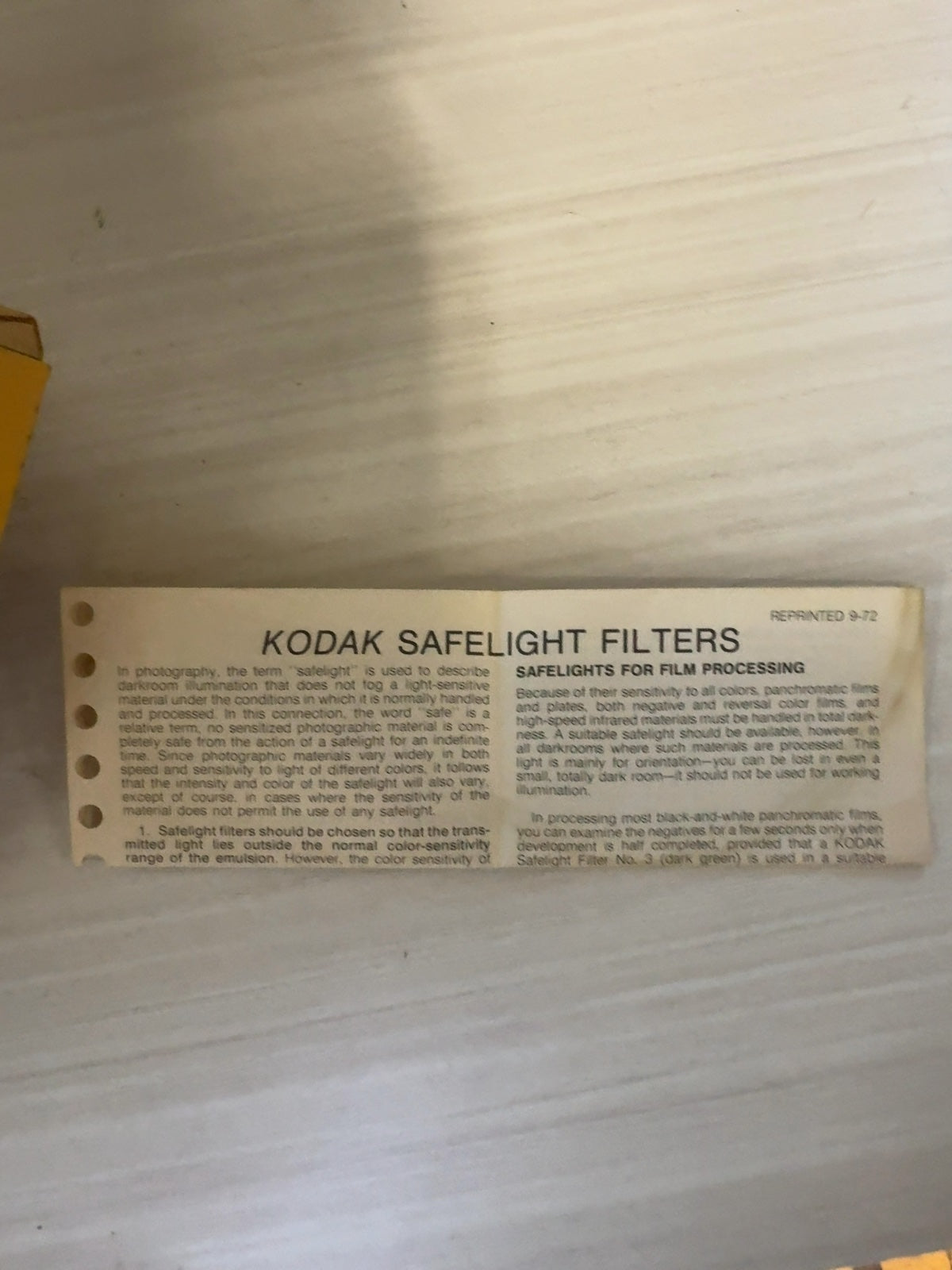 Kodak Safelight Filter 5-1/2 in. Round Darkroom Glass Filter in Box