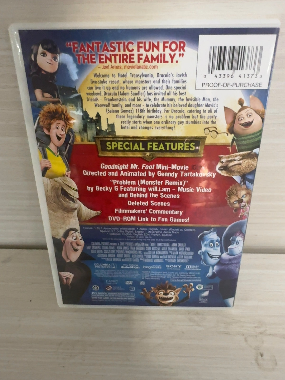 Hotel Transylvania (DVD, 2012) Standard Very Good Adam Sandler Andy Samberg