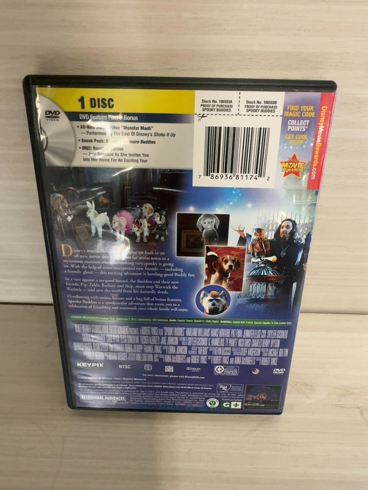 Spooky Buddies (DVD, 2011) Very Good G. Callen Walt Disney Ty Pantaleo