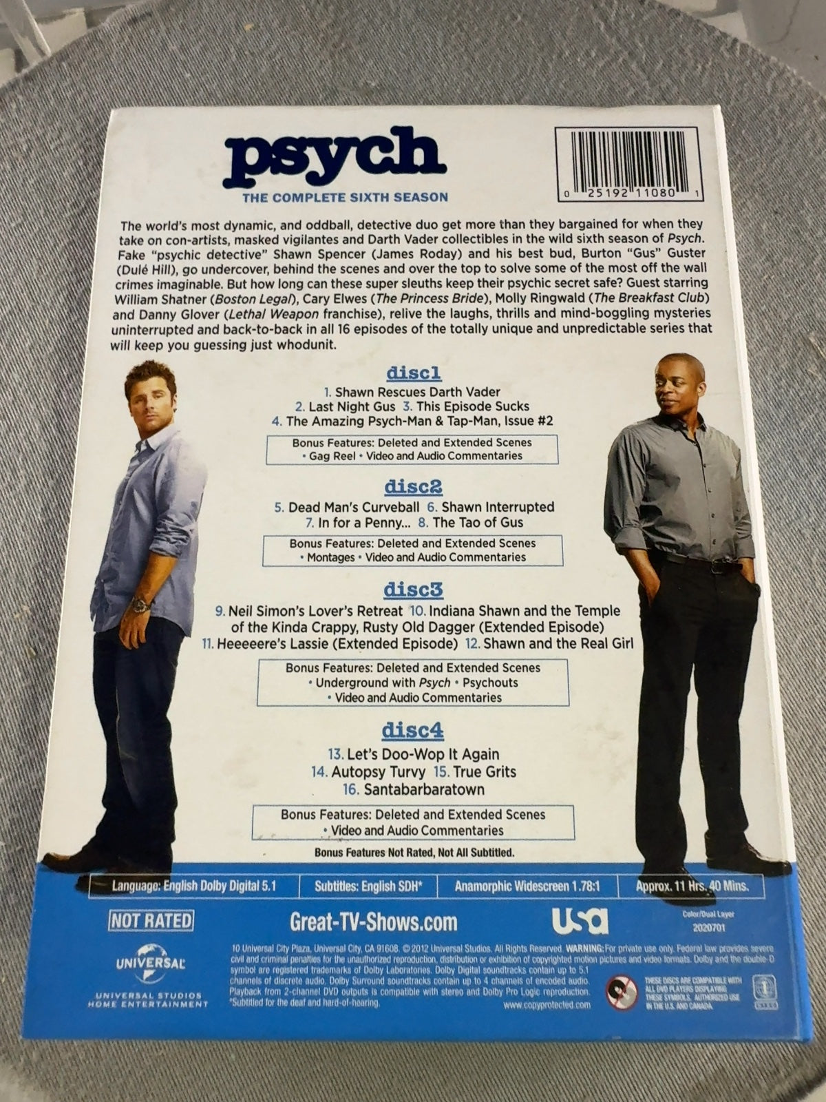 Psych (DVD) Season 6 Very Good Universal