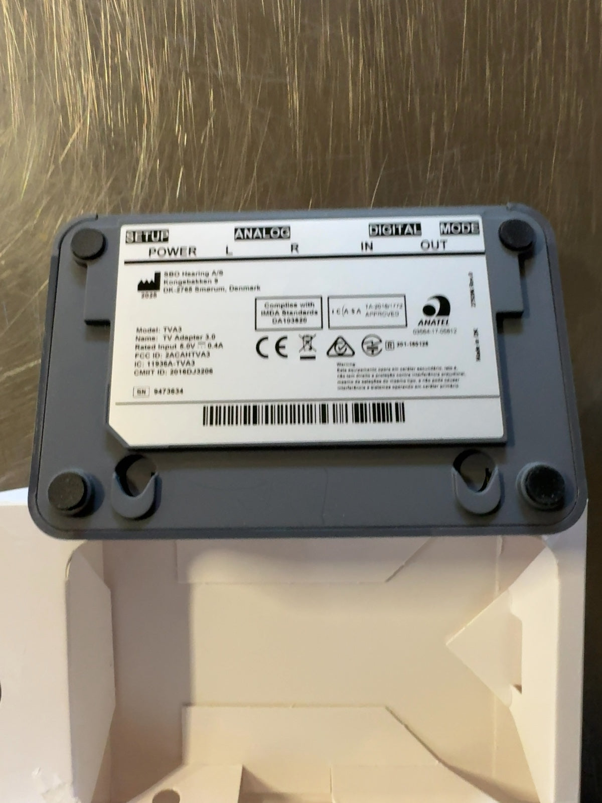 Oticon Anatel TVA3 3.0 TV Adapter Excellent condition