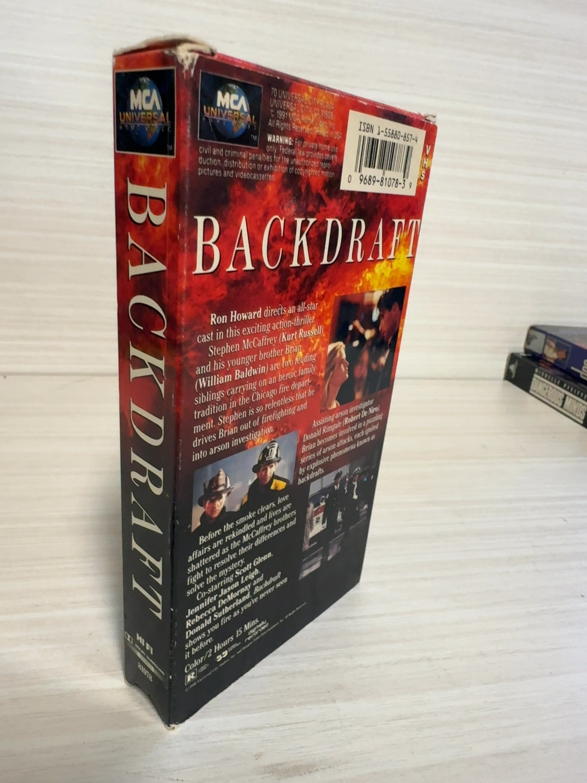 Backdraft (VHS, 1991) Kurt Russell Robert De Niro MCA Universal Very Good