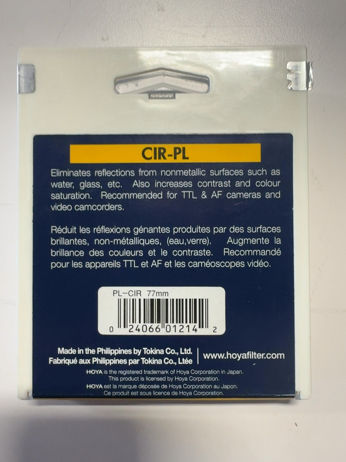 Hoya 77mm Circ-polarizer in original box