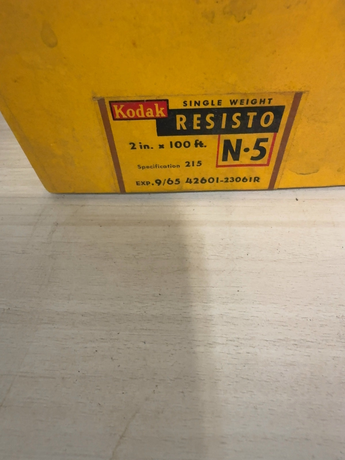 Vintage Kodak Resisto N-5 Photographic Paper 2 in x 100 ft Roll Single Weight