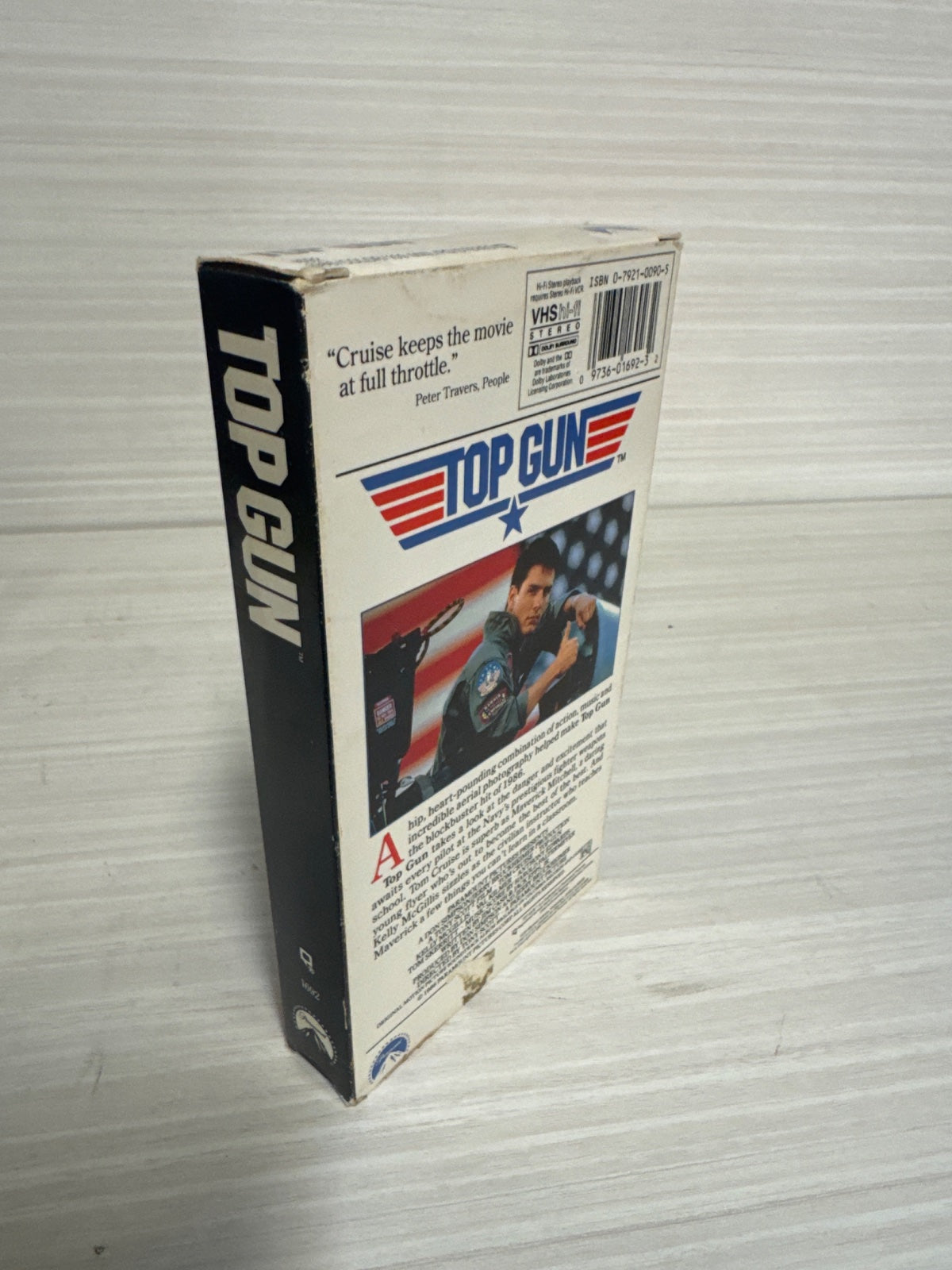 Top Gun (VHS, 1987) Tom Cruise Kelly McGillis Paramount Acceptable