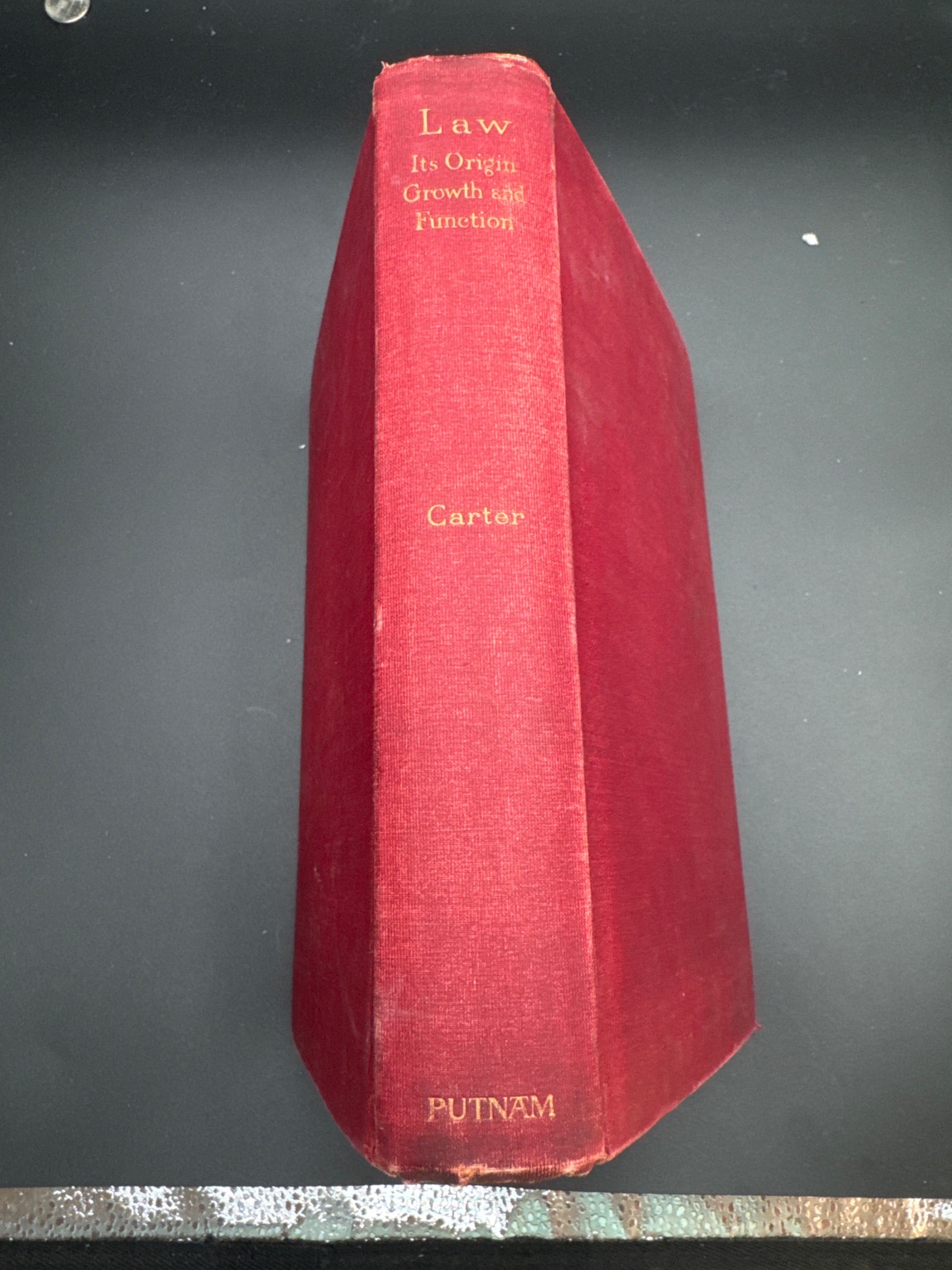 Law - Its Origin, Growth, and Function — spine