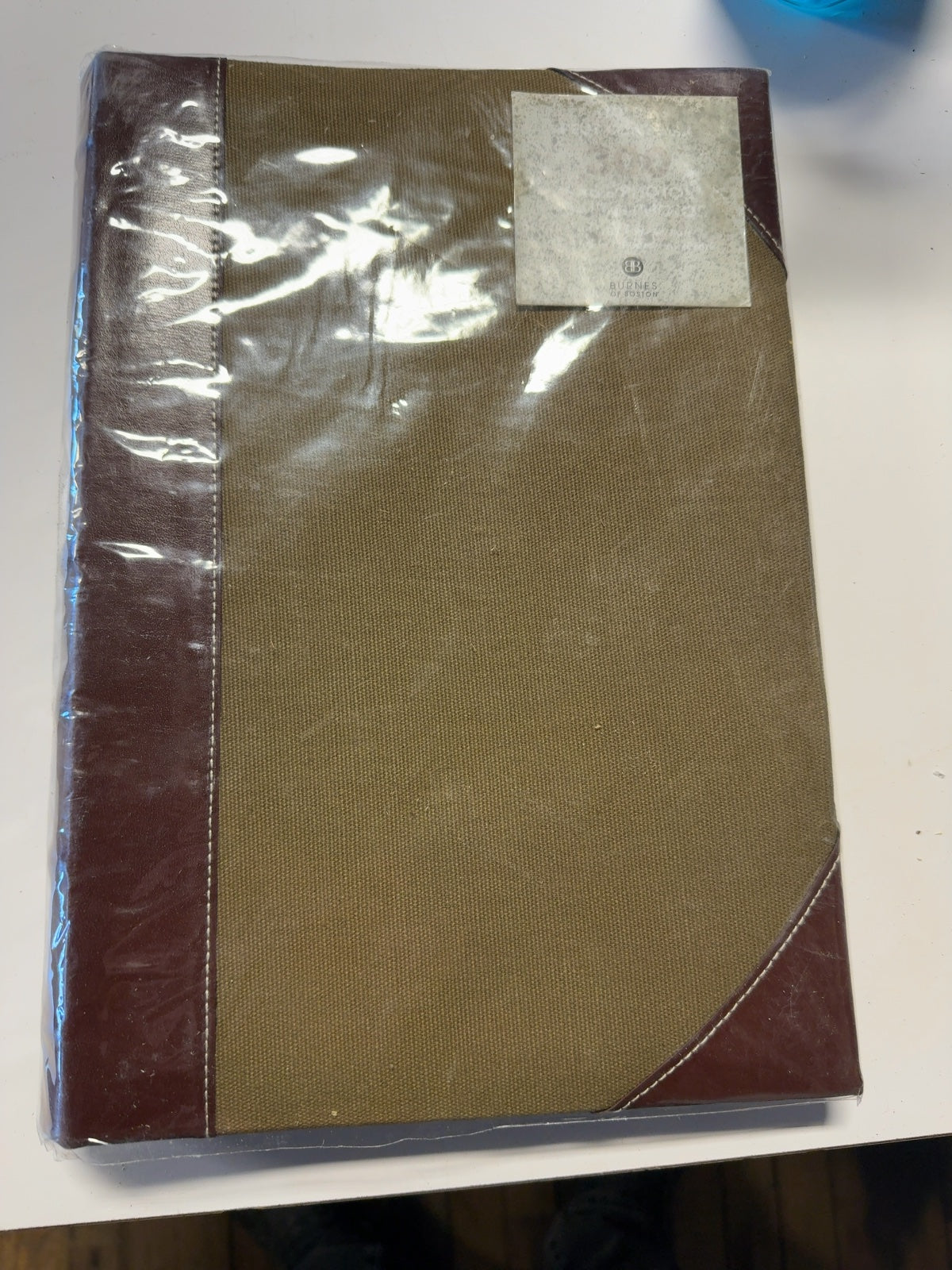 Burnes of Boston Canvas & Leather Photo Album A651530 Olive Brown