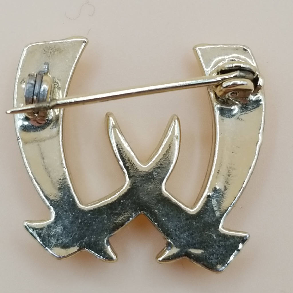 Stunning Gold-Tone Abstract Brooch Pin