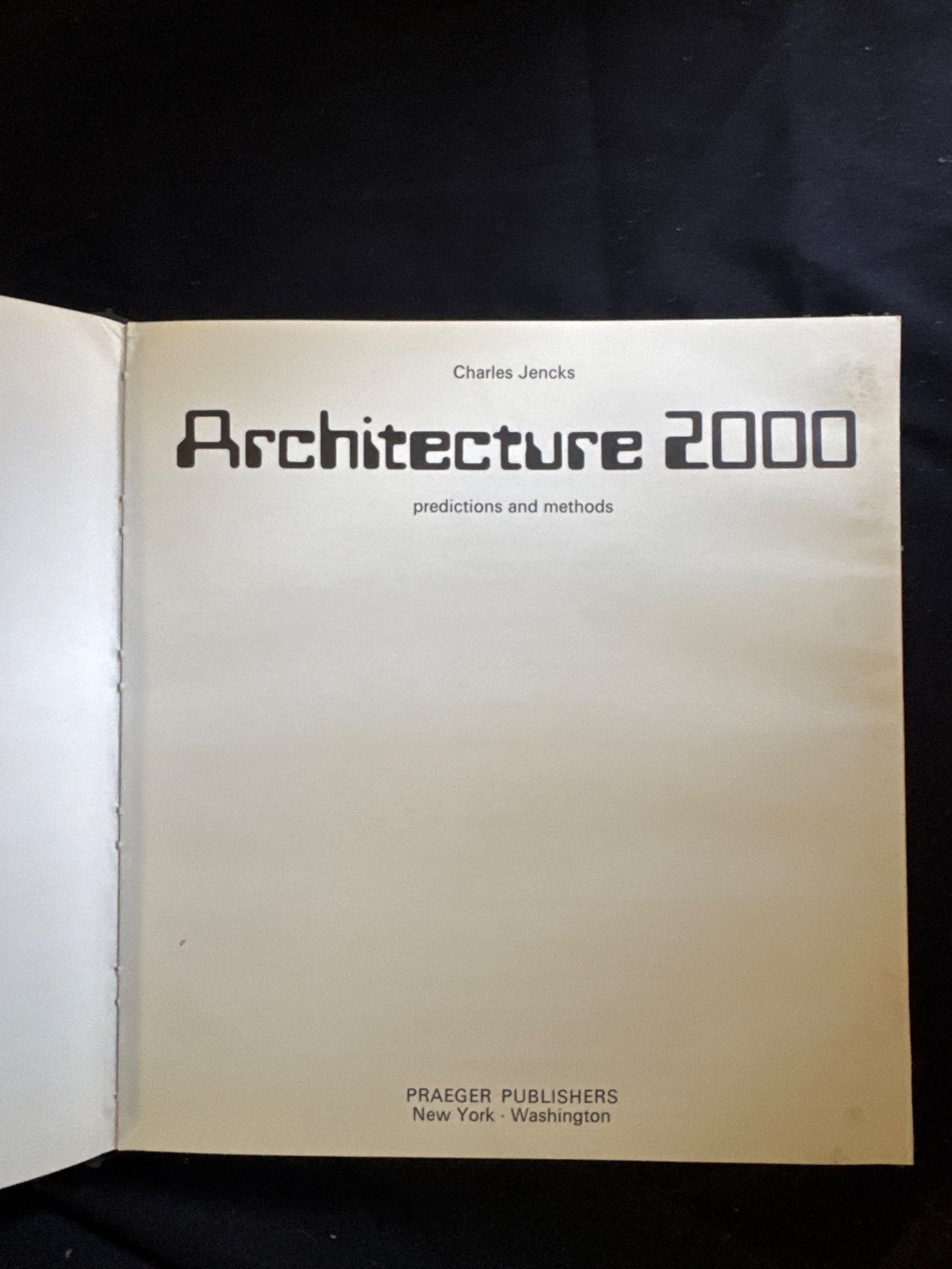 Architecture 2000; Predictions and Methods — title_page