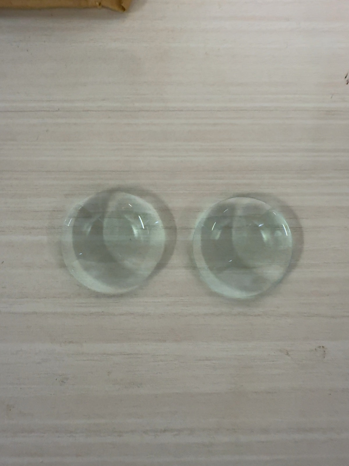 Edmund Scientific Condensing Lens 2-3/8 in Dia 3 in FL Stock No. 1077 Pair