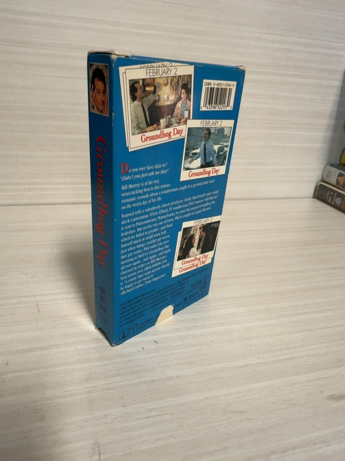 Groundhog Day (VHS, 1993) Bill Murray Columbia TriStar Acceptable