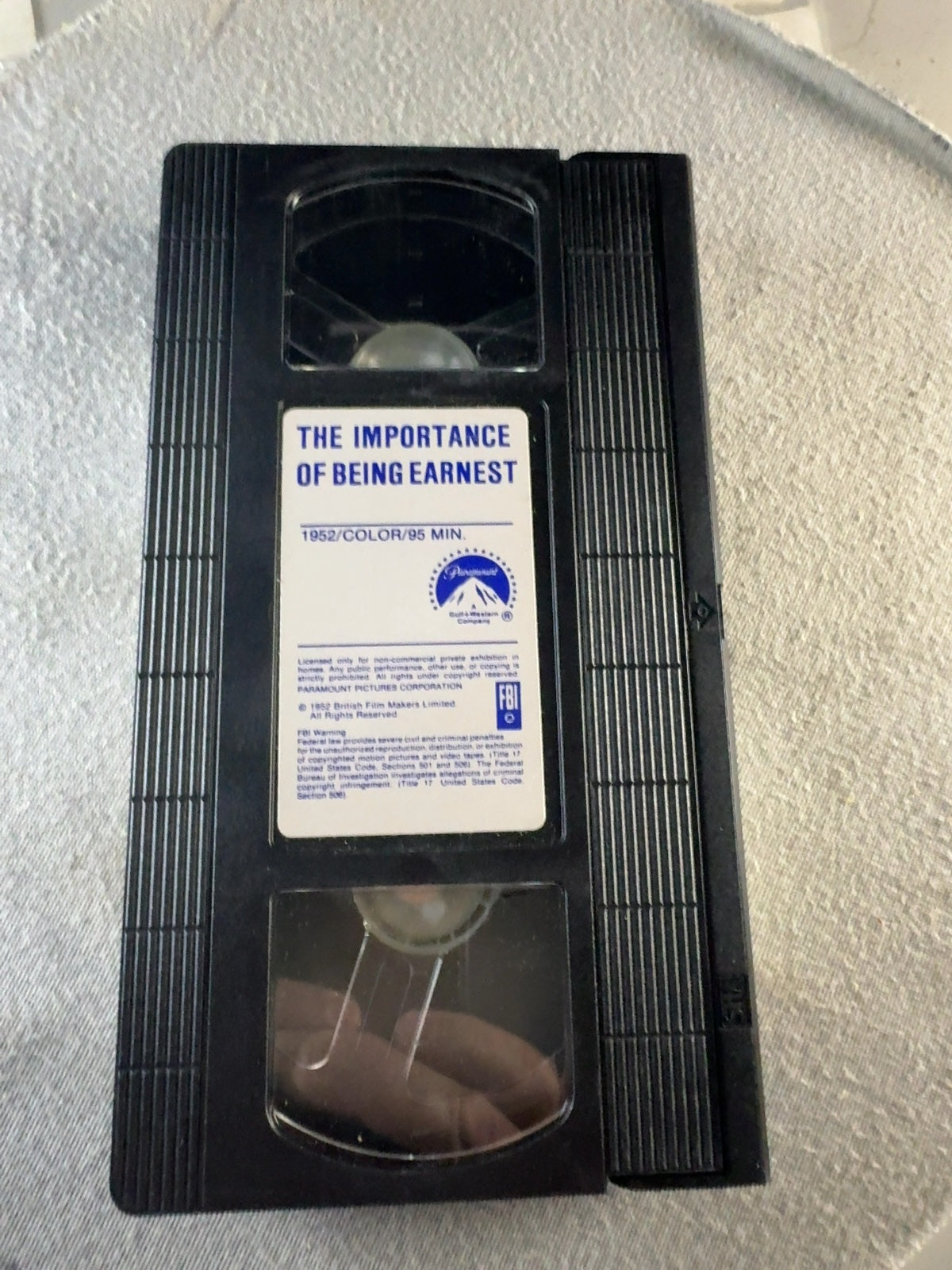 The Importance of Being Earnest (VHS, 1952) Michael Redgrave Paramount Very Good