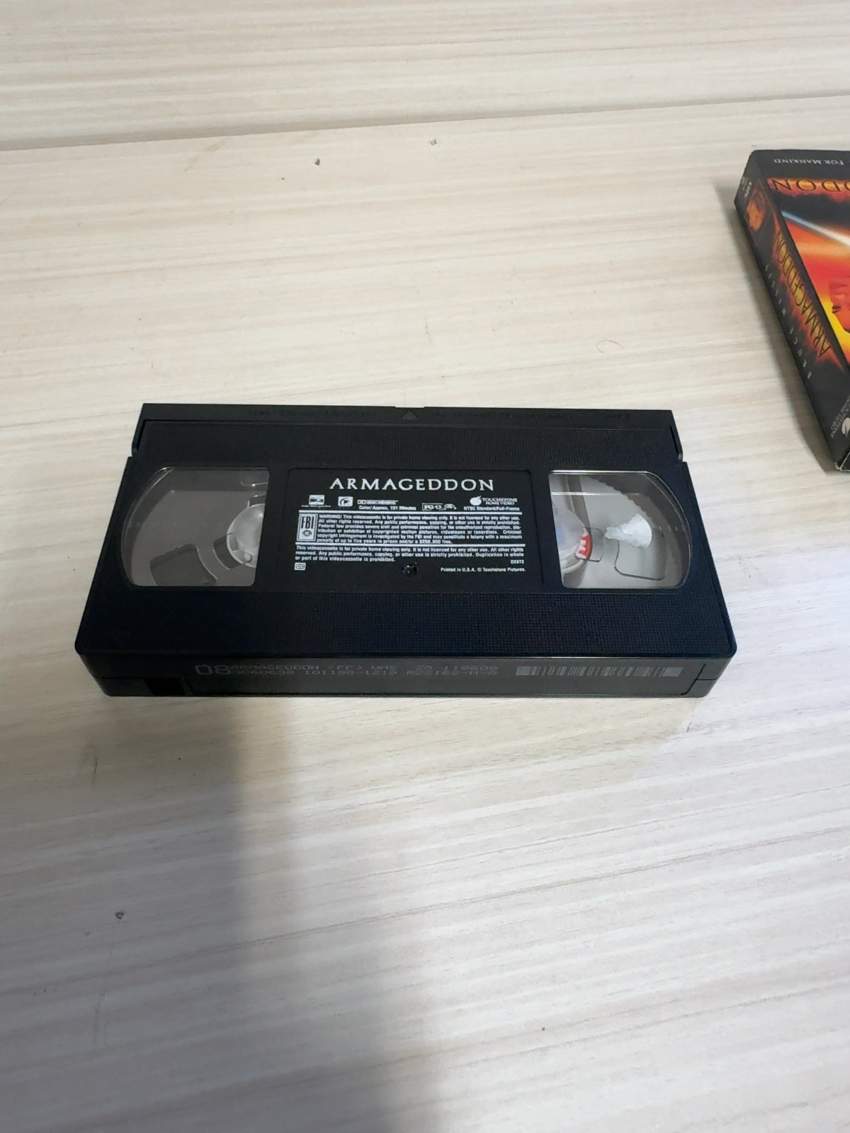 Armageddon (VHS, 1998) Bruce Willis Ben Affleck Touchstone Home Video Very Good
