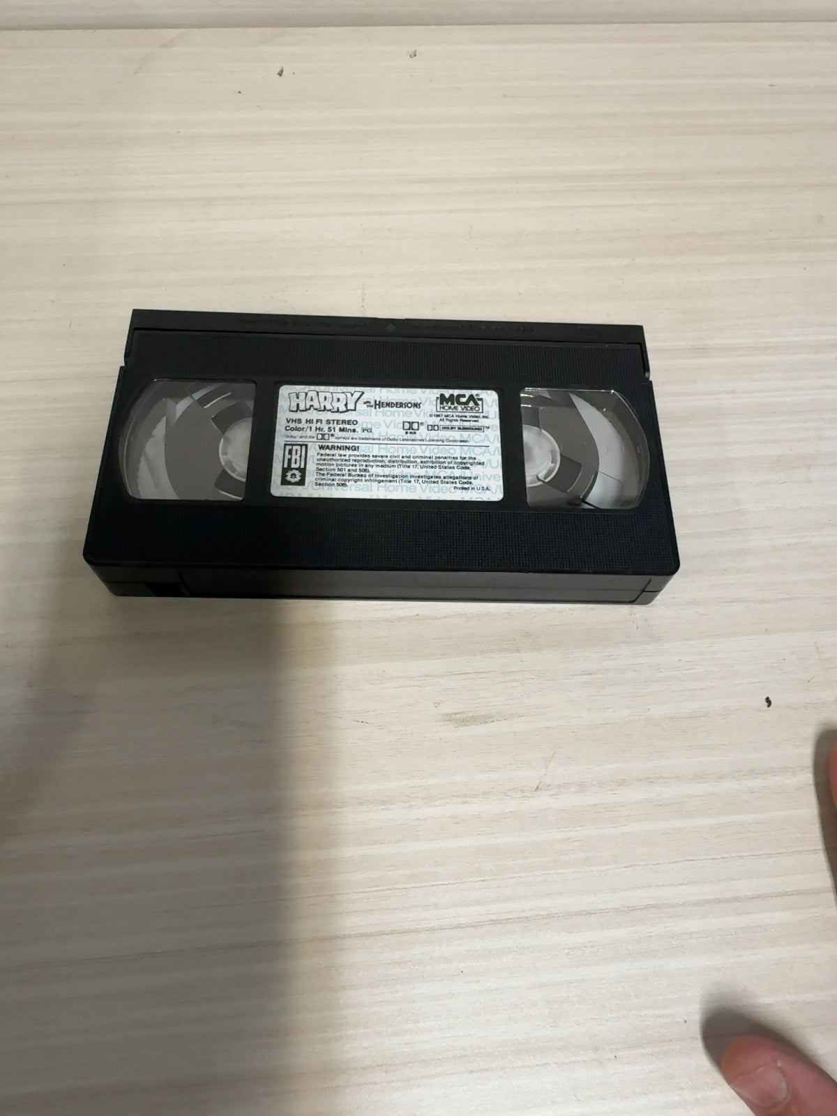 Harry and the Hendersons (VHS, 1987) John Lithgow MCA Very Good