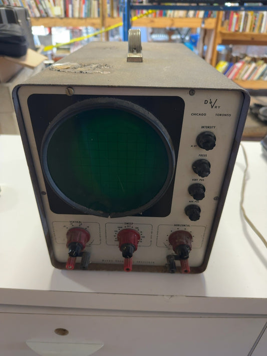 Vintage DeVry Chicago Toronto Tube Oscilloscope - Untested For Parts