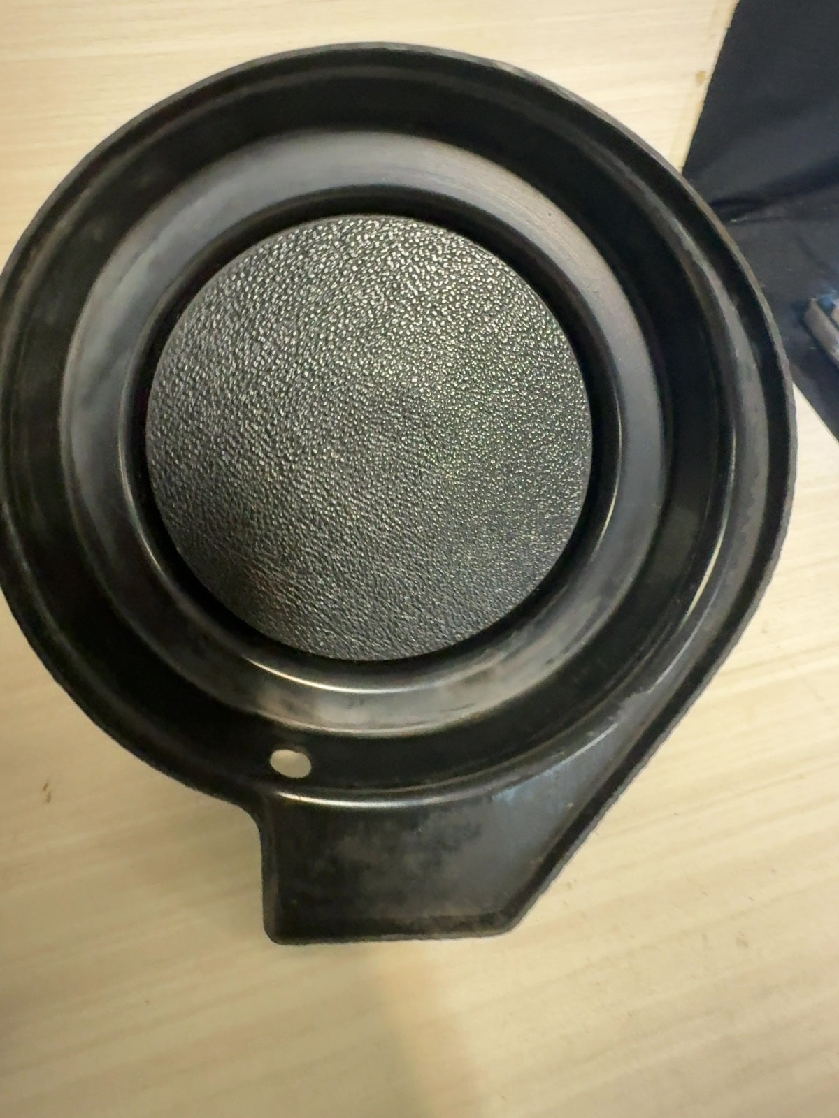 Vintage Black Cylindrical Film Developing Tank with Pour Spout Lid, Made in Canada