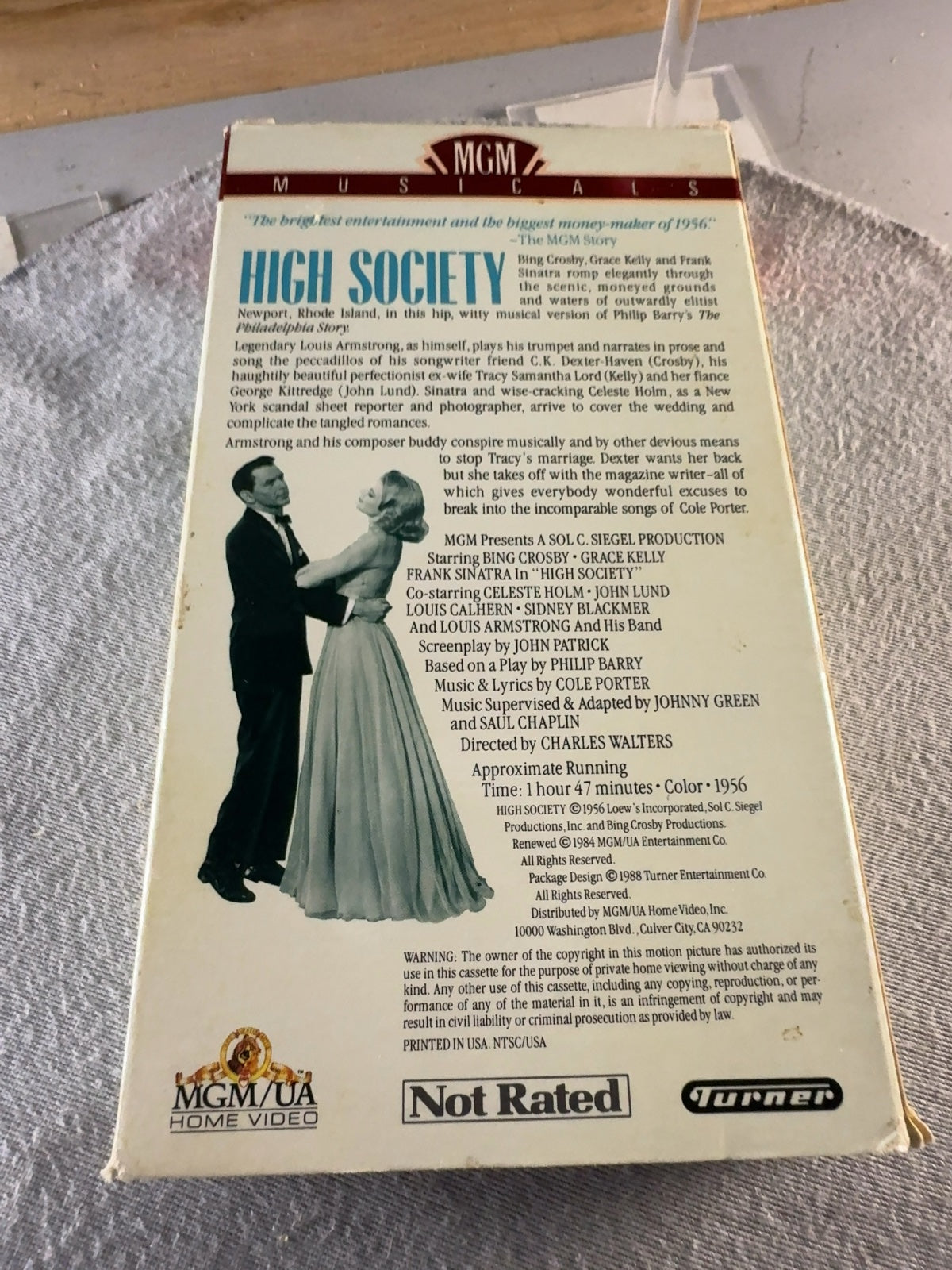 High Society VHS 1956 Bing Crosby Grace Kelly Frank Sinatra MGM Musical