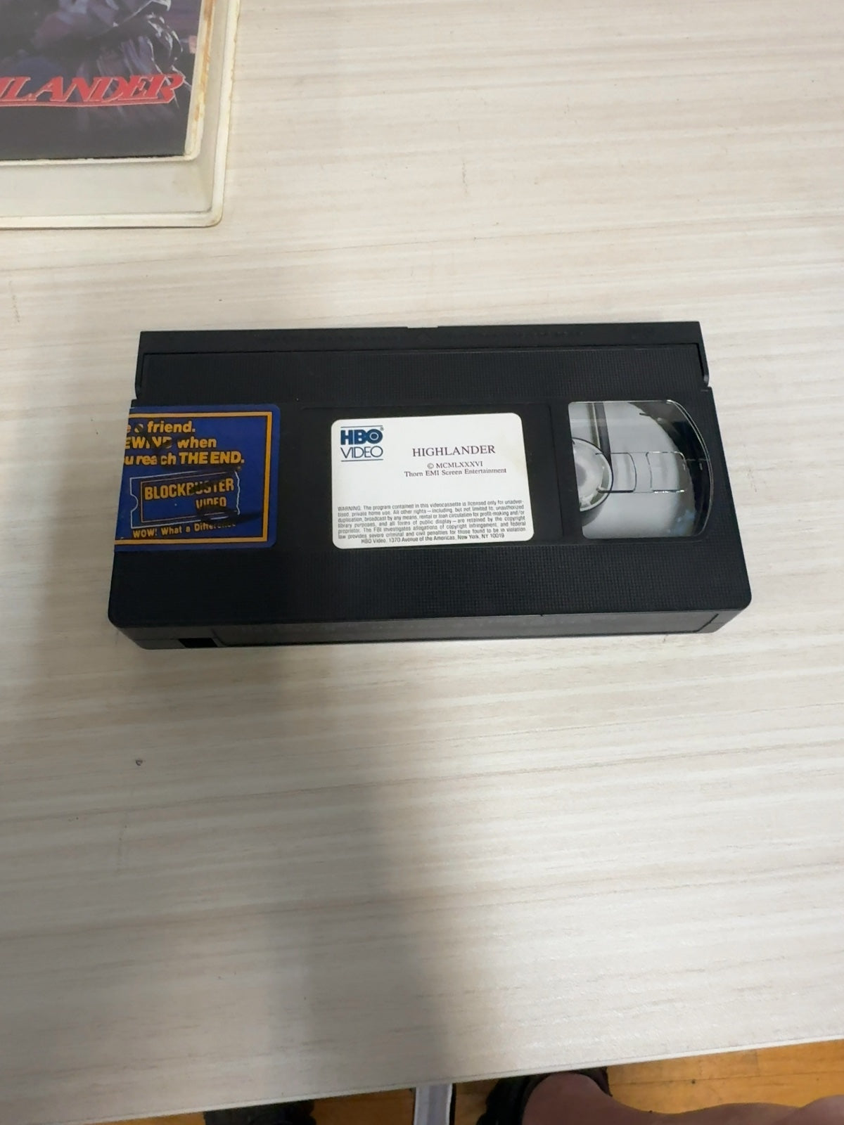 Highlander (VHS, 1986) Christopher Lambert HBO Cannon Video Very Good