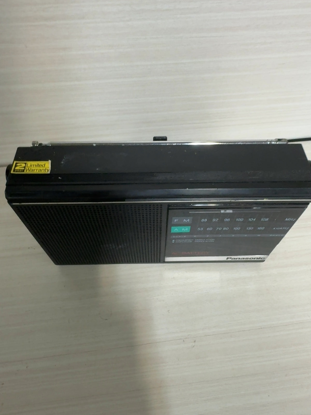 Vintage Panasonic RF-542 AM/FM Portable Radio Battery Or A/C
