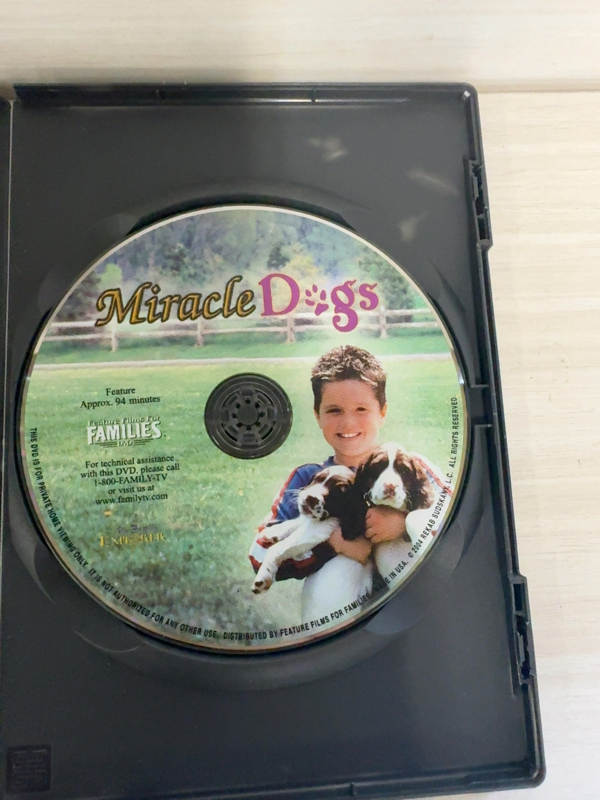 Miracle Dogs (DVD, 2004) Feature Films for Families 2004 Very Good