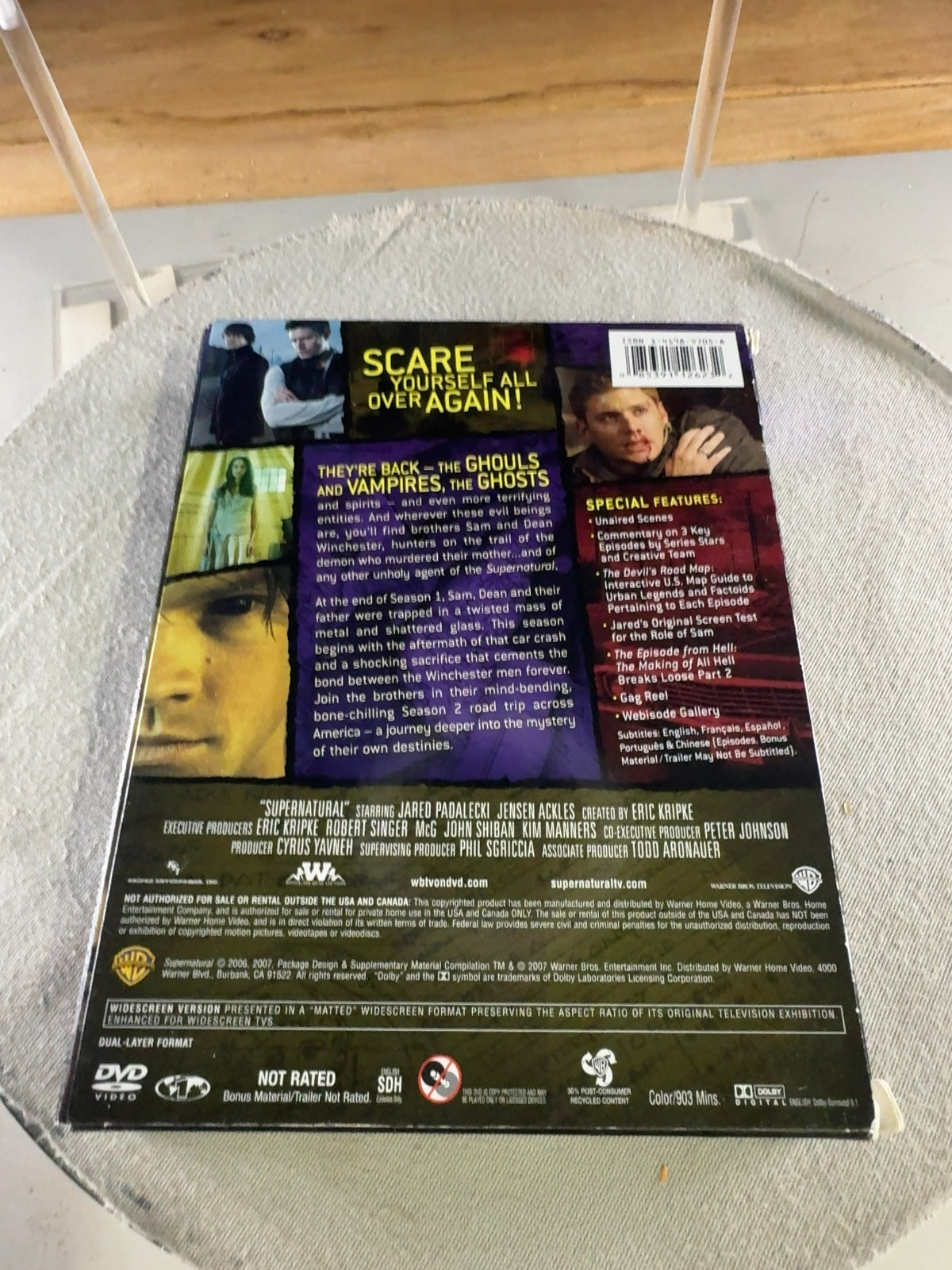 Supernatural (DVD, 2007) Season 2 Very Good Jensen Ackles Warner Bros.